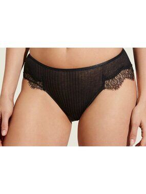 Zimmerli Women's Richelieu 100% Cotton Briefs Black Size M NEW WITH TAGS!